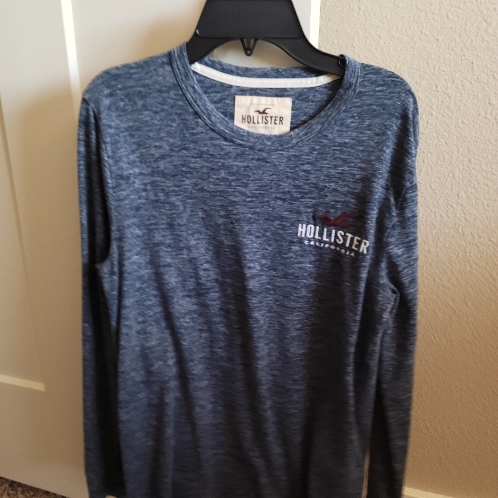 Hollister mens graphic/logo, long sleeve tee x small.